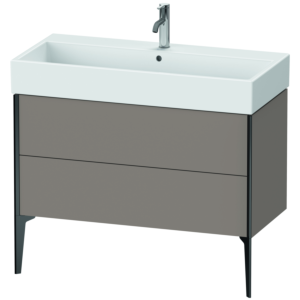 Duravit XViu Waschtisch-Unterschrank XV45370B243 98,4 x 49,3 x 45,4 cm, basalt matt, 2 Auszüge, schwarz matt