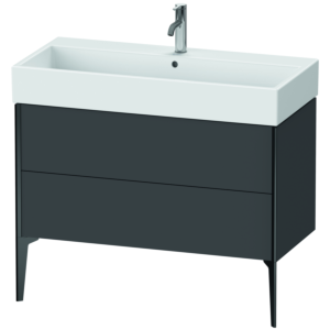 Duravit XViu Waschtisch-Unterschrank XV45370B249 98,4 x 49,3 x 45,4 cm, graphit matt, 2 Auszüge, schwarz matt