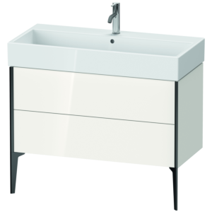 Duravit XViu vanity unit XV45370B285 98.4 x 49.3 x 45.4 cm, white high gloss, 2 pull-outs, black matt