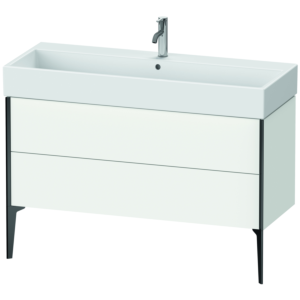 Duravit XViu vanity unit XV45380B218 118.4 x 49.3 x 45.4 cm, matt white, 2 pull-outs, matt black