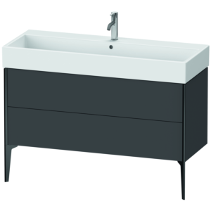 Duravit XViu Waschtisch-Unterschrank XV45380B249 118,4 x 49,3 x 45,4 cm, graphit matt, 2 Auszüge, schwarz matt