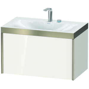 Duravit XViu vasque XV4610EB122P 80x48cm, 2000 , 2 trous pour robinetterie, champagne mat, Cadres P, blanc brillant