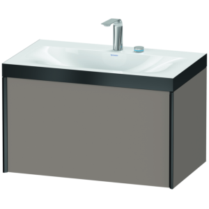 XViu Duravit vasque XV4610EB243P 80x48cm, 2000 , 2 trous pour robinetterie, noir mat, Cadres P, basalte mat