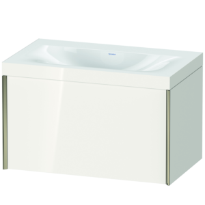 Duravit XViu vasque XV4610NB122C 80x48cm, 2000 , champagne mat, Cadres C, blanc brillant