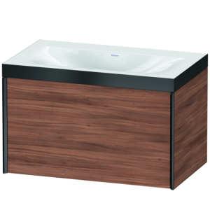 XViu Duravit vasque XV4610NB279P 80x48cm, 2000 , noir mat, Cadres P, noyer naturel