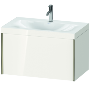 Duravit XViu vasque XV4610OB122C 80x48cm, coulissant 2000 2000 , champagne mat, Cadres C, blanc brillant