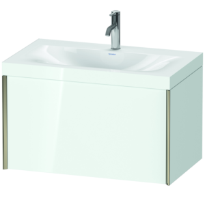 Duravit XViu vasque XV4610OB185C 80x48cm, coulissant 2000 2000 , champagne mat, Cadres C, blanc brillant