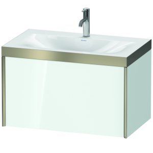 Duravit XViu vasque XV4610OB185P 80x48cm, coulissant 2000 2000 , champagne mat, Cadres P, blanc brillant