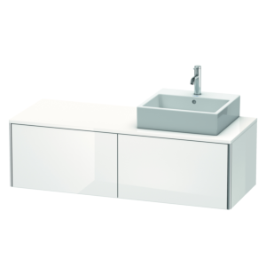 Duravit XSquare Waschtisch-Unterschrank XS4903R2222 140x40x54,8cm, 2 Auszüge, rechts, weiß hochglanz