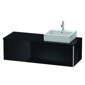 Duravit XSquare Duravit XS4903R4040 140x40x54.8cm, 2 tiroirs, droite, noir brillant