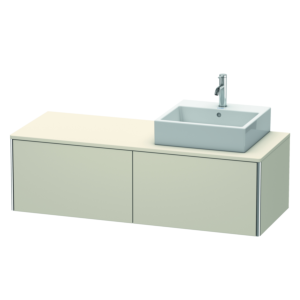 Duravit XSquare Duravit XS4903R9191 140x40x54.8cm, 2 tiroirs, droite, Taupe