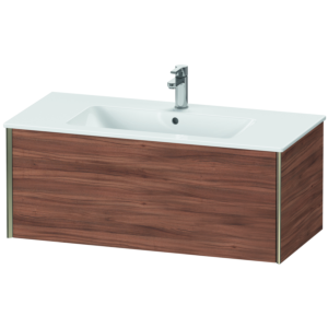 Duravit XViu Waschtisch-Unterschrank XV40270B179 101 x 40 x 48 cm, nussbaum natur, 1 Auszug, wandhängend, champagner matt