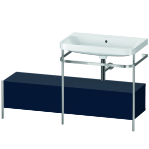 Duravit Happy D.2 Plus Möbelwaschtisch-Kombination HP4857N9898 140x49cm, mit Metallkonsole, ohne Hahnloch, nachtblau seidenmatt