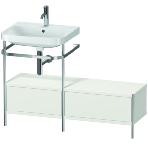 Combinaison lavabo pour meuble Duravit Happy D.2 Plus HP4860O3939 120x49cm, avec console en métal, 1 trou pour robinetterie, nordic blanc
