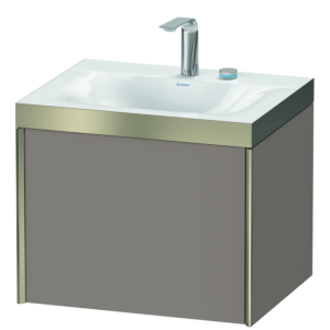 Duravit XViu Waschtisch-Unterschrank XV4609EB143P 60x48cm, 1 Auszug, 2 Hahnlöcher, champagner matt, Rahmen P, basalt matt