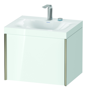 Duravit XViu vasque XV4609EB185C 60x48cm, 2000 , 2 trous pour robinetterie, champagne mat, Cadres C, blanc brillant