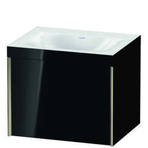 XViu Duravit vasque XV4609NB140C 60x48cm, 2000 , sans trou pour robinet, champagne mat, Cadres C, noir brillant