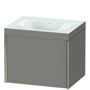 Duravit XViu vanity unit XV4609NB143C 60x48cm, 2000 pull-out, without tap hole, matt champagne, Rahmen C, matt basalt