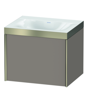Duravit XViu Waschtisch-Unterschrank XV4609NB143P 60x48cm, 1 Auszug, ohne Hahnloch, champagner matt, Rahmen P, basalt matt