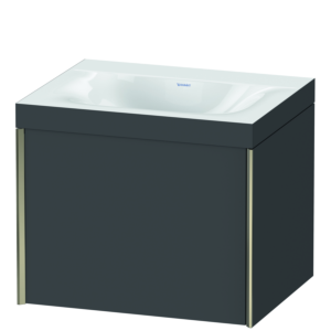 Duravit XViu vanity unit XV4609NB149C 60x48cm, 2000 pull-out, without tap hole, matt champagne, Rahmen C, matt graphite