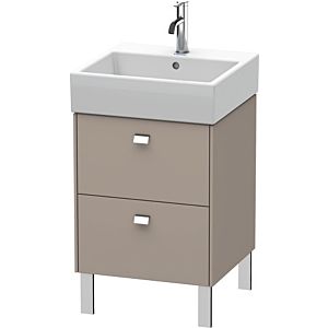 Duravit Brioso Waschtischunterbau BR443201043 484x459mm, Basalt Matt, 2 Auszüge, Griff Chrom
