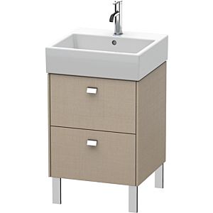 Duravit Brioso Waschtischunterbau BR443201075 484x459mm, Leinen, 2 Auszüge, Griff Chrom