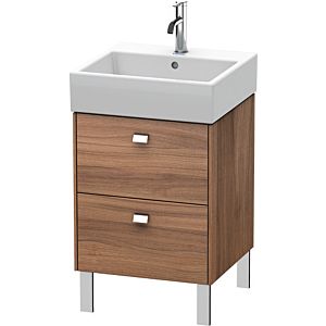 Duravit Brioso Waschtischunterbau BR443201079 484x459mm, Nussbaum Natur/Chrom, 2 Auszüge
