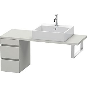 Duravit DuraStyle vasque DS532500707 30 x 47,8 cm, gris béton mat, pour console, 2 tiroirs