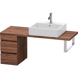 Duravit DuraStyle Waschtisch-Unterschrank DS532502121 30 x 47,8 cm, nussbaum dunkel, für Konsole, 2 Schubkästen