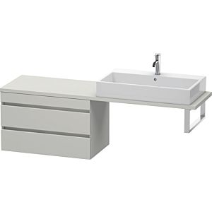 Duravit DuraStyle Waschtisch-Unterschrank DS532900707 80 x 47,8 cm, betongrau matt, für Konsole, 2 Schubkästen
