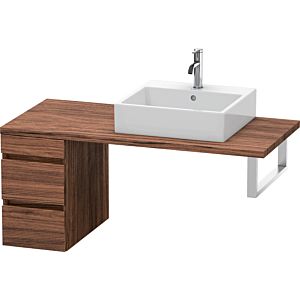 Duravit DuraStyle Waschtisch-Unterschrank DS533502121 30 x 54,8 cm, nussbaum dunkel, für Konsole, 2 Schubkästen