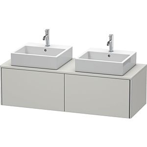 Duravit XSquare Waschtisch-Unterschrank XS4906B0707 140x40x58,4cm, 2 Auszüge, beidseitig, Betongrau matt