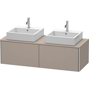 Duravit XSquare Waschtisch-Unterschrank XS4906B4343 140x40x58,4cm, 2 Auszüge, beidseitig, Basalt matt