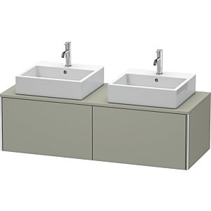 Duravit XSquare Waschtisch-Unterschrank XS4906B9292 140x40x58,4cm, 2 Auszüge, beidseitig, Steingrau seidenmatt