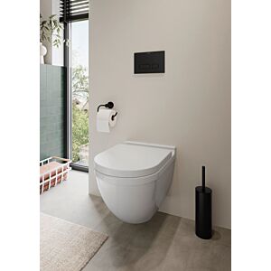 WC suspendu Duravit Starck 3 Compact, à chasse d&#39;eau profonde, référence 2520090000, 37 x 48,5 cm, 4,5 l, sans bride, fixation invisible, blanc