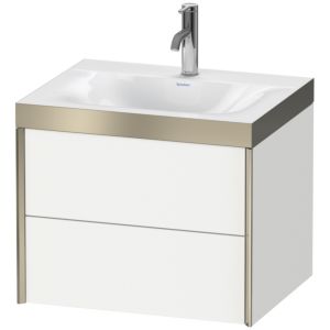 Duravit XViu vasque XV4614OB118P 60x48cm, 2 tiroirs, 2000 , champagne mat, Cadres P, blanc mat
