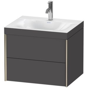 XViu Duravit vasque XV4614OB149C 60x48cm, 2 tiroirs, 2000 , champagne mat, Cadres C, graphite mat