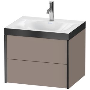 XViu Duravit vasque XV4614OB243P 60x48cm, 2 tiroirs, 2000 , noir mat, Cadres P, basalte mat