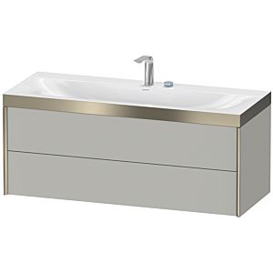 XViu Duravit vasque XV4617EB280C 120x48cm, 2 tiroirs, 2 trous pour robinetterie, noir mat, Cadres C, graphite super mat