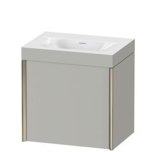 Duravit XViu Waschtisch-Unterschrank XV4630NB107C 45x33,3cm, 1 Tür, links, ohne Hahnloch, champagner matt, Rahmen C, betongrau matt
