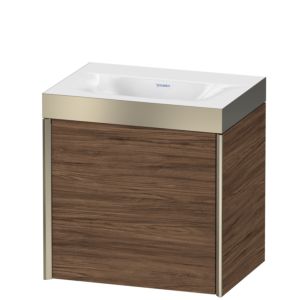 XViu Duravit vasque XV4630NB121P 45x33,3cm, 2000 , gauche, sans trou pour robinet, champagne mat, Cadres P, noyer foncé