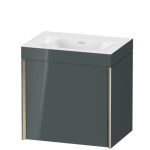 Duravit XViu Waschtisch-Unterschrank XV4630NB138C 45x33,3cm, 1 Tür, links, ohne Hahnloch, champagner matt, Rahmen C, dolomiti grey hochglanz