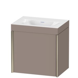 Duravit XViu Waschtisch-Unterschrank XV4630NB143C 45x33,3cm, 1 Tür, links, ohne Hahnloch, champagner matt, Rahmen C, basalt matt