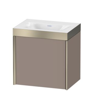 Duravit XViu Waschtisch-Unterschrank XV4630NB143P 45x33,3cm, 1 Tür, links, ohne Hahnloch, champagner matt, Rahmen P, basalt matt
