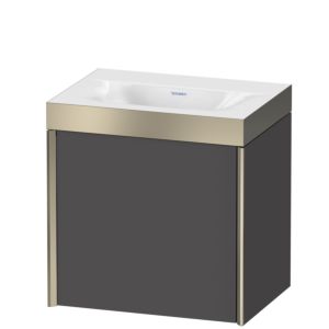 Duravit XViu Waschtisch-Unterschrank XV4630NB149P 45x33,3cm, 1 Tür, links, ohne Hahnloch, champagner matt, Rahmen P, graphit matt