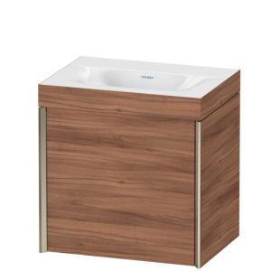 Duravit XViu vanity unit XV4630NB179C 45x33.3cm, 2000 door, left, without tap hole, matt champagne, Rahmen C, natural walnut