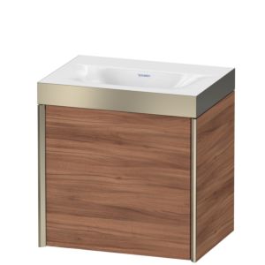 XViu Duravit vasque XV4630NB179P 45x33,3cm, 2000 , gauche, sans trou pour robinet, champagne mat, Cadres P, noyer naturel