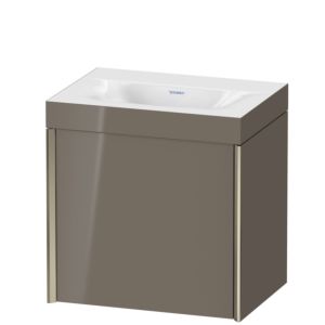 Duravit XViu Waschtisch-Unterschrank XV4630NB189C 45x33,3cm, 1 Tür, links, ohne Hahnloch, champagner matt, Rahmen C, flannel grey hochglanz