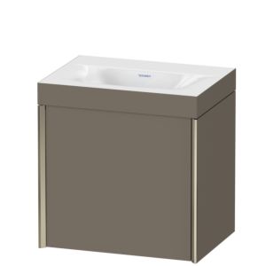 XViu Duravit vasque XV4630NB190C 45x33,3cm, 2000 , gauche, sans trou pour robinet, champagne mat, Cadres C, flanelle gris soie mat