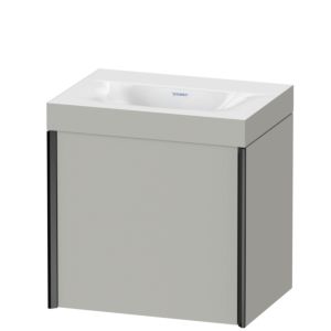 XViu Duravit vasque XV4630NB207C 45x33,3cm, 2000 , gauche, sans trou pour robinetterie, noir mat, Cadres C, gris béton mat